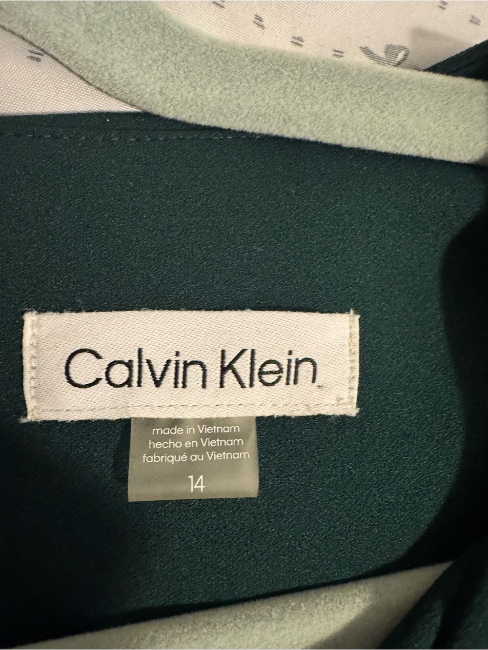Calvin Klein Dark Green Midi Sheath Dress - Picture 4 of 4